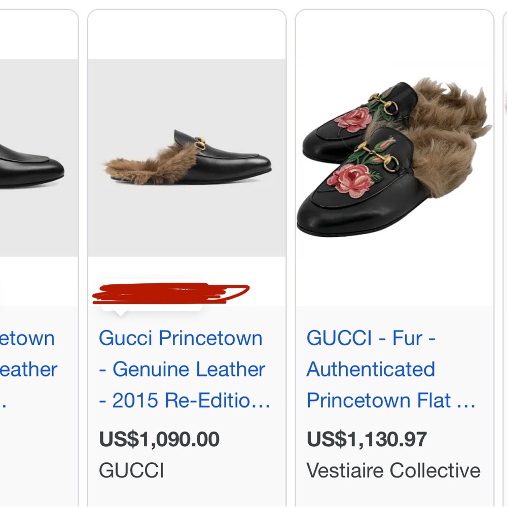 Gucci Princetown Leather Fur Tiger Loafer w/ Receipt Dustbag - Picture 11 of 13